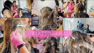 Detangling extremely matted hair  How to Detangle Matted Hair [upl. by Puritan]