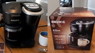 Keurig KDuo Essentials Coffee Maker Unboxing Review and Demo [upl. by Adnah970]