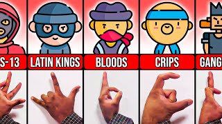 Gang Signs and Their Meanings Bloods Crips Chicago [upl. by Killigrew161]