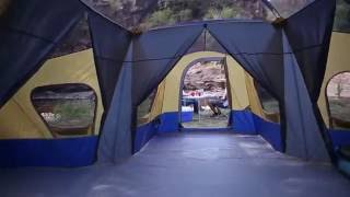 Ozark Trail Base Camp 14 Person Cabin Tent 3 Room Family Camping Easy assembly [upl. by Maximo792]