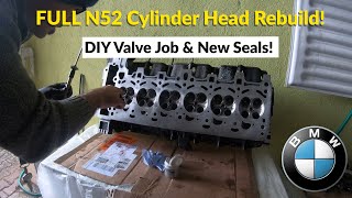 DIY BMW N52 Cylinder Head Rebuild Replacing Valve Stem Seals  Reassembly BMW N52 Rebuild Part 13 [upl. by Angelle388]