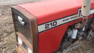 Massey Ferguson 210 Utility Tractor 2 Cylinder Diesel 4 Speed Hi Mid Lo Wide Front Showing 2177 H [upl. by Chaffee]