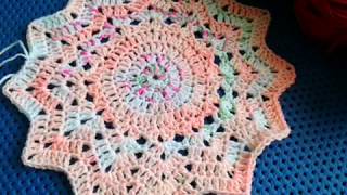 Easy 12 point star blanket crochet tutorial Crochet Nuts [upl. by Aitnis]