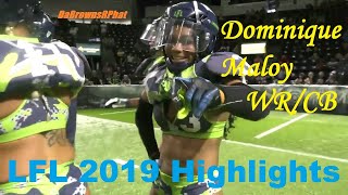 LFL 2019  Legends Football League  Dominique Maloy Highlights [upl. by Noevart]