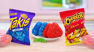 Takis Vs Cheetos Challenge🐯 Want A Miniature Cheetos Chicken Cheese Sandwich Shape🏆Tina Mini Cooking [upl. by Gabriel]