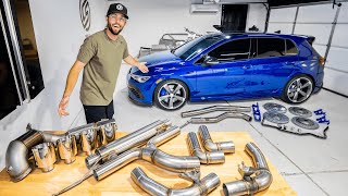 The Best MK8 Golf R Exhaust Milltek Turboback 034 Brake amp Rear Sway Bar Upgrade [upl. by Accebber202]