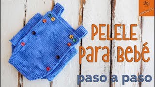 Pelele Peto Mameluco tejido en dos agujas  Soy Woolly [upl. by Pudens]