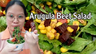 BEET SALAD with ARUGULA and BALSAMIC VINAIGRETTE  MaiPai Recipe [upl. by Darelle395]