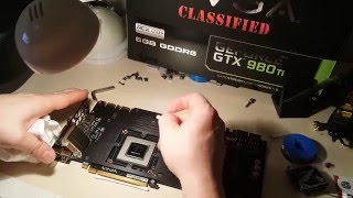 980Ti CLASSIFIED Waterblock Adding [upl. by Ahsemik]