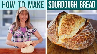 SOURDOUGH BREAD RECIPE For Beginners  clear nonrambling instructions [upl. by Ainavi]