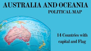 Australia and Oceania Political Map  Countries in Pacific Ocean  Happy Learnings [upl. by Ehlke]