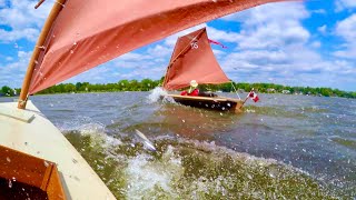 12 Knots  Gusting 24 Melonseed Skiff Sailing Fun [upl. by Nalliuq]