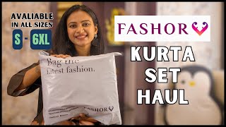 Fashor Kurta Set Haul  Smart Casual Fashor Kurta Haul  Basic With Divya [upl. by Youlton]