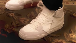 OFF WHITE Vulcanized Hightop Sneaker Review On Foot [upl. by Nniuq]