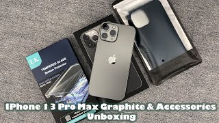 iPhone 13 Pro Max Graphite amp Accessories Unboxing [upl. by Ver74]