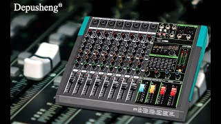 Depusheng sound Mixer Audio Mixing Console 48V 256DSP Professional USB PC Play Record [upl. by Daffy]