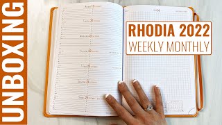 UNBOXING Rhodia 2022 Planner Weekly Monthly Layout [upl. by Caprice]