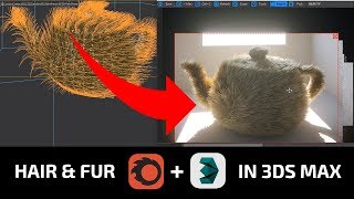 Creating hair and fur 3ds Max  Corona [upl. by Hanauq]