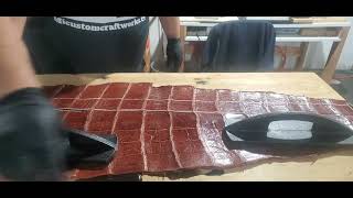 quotCrafting Luxury How to Make a Mens Alligator Leather Beltquot For Customer Ep63 alligator Belt [upl. by Bocaj]