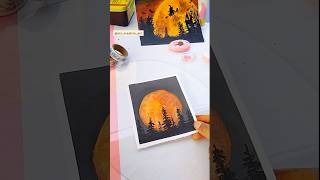 Painting Scariest Landscape Painting for beginners Shorts painting [upl. by Adnohsal]