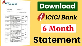 Icici Bank Statement Kaise Nikale 2025  Icici bank Account Statement Download in PDF [upl. by Phox]