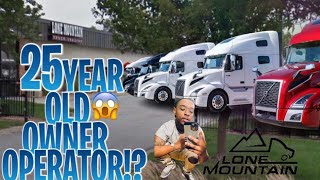 I LEASED A SEMI TRUCK FROM LOAN MOUNTAIN TRUCK LEASING AT 25 EP1 25 YEAR OLD ROOKIE OWNER OP [upl. by Sherline200]