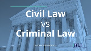 Civil Law vs Criminal Law Explained [upl. by Llessur75]