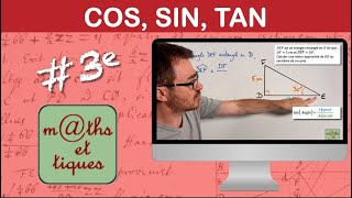 COURS Rapports trigonométriques dans un triangle rectangle ► Trigonométrie  3ème année collège [upl. by Annoif]