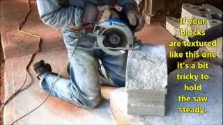 Cutting Retaining Wall Block [upl. by Nancee]