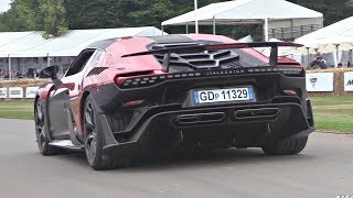 €15 Million Italdesign Zerouno Supercar Exhaust Sound in Action at Goodwood [upl. by Rehpotsirh]