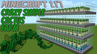 MINECRAFT SURVIVAL CACTUS FARM TUTORIAL  How to make a Cactus Farm in Minecraft 117 amp below EASY [upl. by Nsaj225]