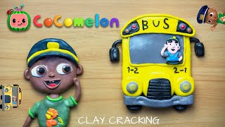 CoComelon Clay Cracking  Wheels on the Bus Cody Version 코코멜론 버스 점토 부수기 [upl. by Azmah]