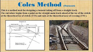 Coles Method In Turnout  Designing Of Turnout  Hindi  Railway Engineering [upl. by Goldston]