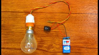 60v Light Bulb hacks  9v Battery  Adapter  Switch  Holder  Beginner tutorial [upl. by Haleehs]