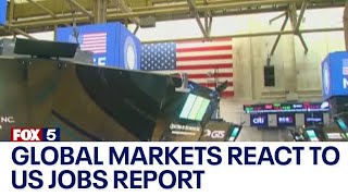 Stock market news What to know as world markets react to US jobs report [upl. by Motteo318]