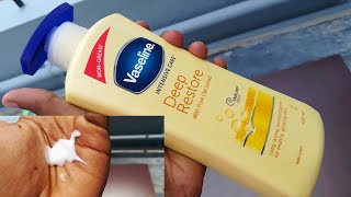 Vaseline Intensive Care Deep Restore body Lotion Review [upl. by Anuahsar352]