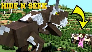 Minecraft DINOSAURS HIDE AND SEEK  Morph Hide And Seek  Modded MiniGame [upl. by Sackman967]