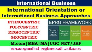 International Business approaches  International Orientation  EPRG FrameworkMcomUGC NETJRF [upl. by Repinuj]