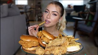 ASMR POPEYES FRIED CHICKEN SANDWICH [upl. by Anaeda98]