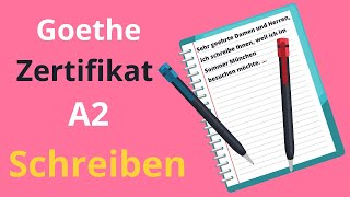 3 Übungen zum Schreiben A2  3 Writing Exercises Goethe Zertifikat A2 [upl. by Dabney]