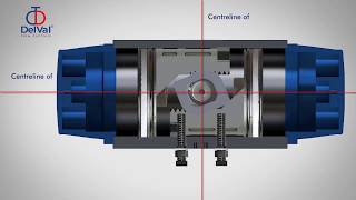 DelVal Series 21  Pneumatic Rack amp Pinion Actuator [upl. by Gatias]