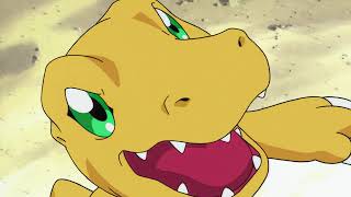 Agumon evolves into Greymon for the first time [upl. by Grosvenor]