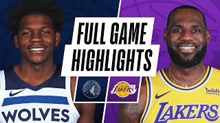 TIMBERWOLVES at LAKERS  FULL GAME HIGHLIGHTS  December 27 2020 [upl. by Setsero]