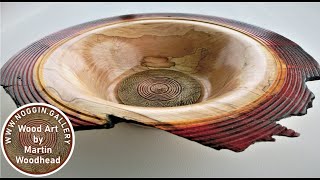 Woodturning  The beauty within unpromising lump of Elm to stunning Bowl [upl. by Nikoletta552]