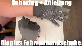 Handschuhe f HerrenDamen Fahrradhandschuhe warme winddichte Winterhandschuhe Unboxing amp Anleitung [upl. by Desmund]