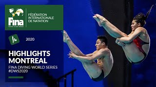 Diving Highlights Montreal  FINACNSG Diving World Series 2020 [upl. by Phenica]