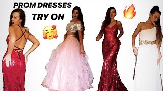 TRYING ON JJsHOUSE PROM DRESSES and EVENING DRESSES [upl. by Lrak]