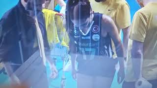 Derya Cebecioglu volleyball ankle injury [upl. by Aizahs]