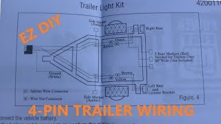 4 Pin Trailer Wiring Install DIY plus wiring diagrams [upl. by Ilzel]