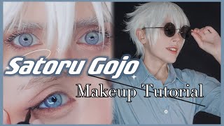 Satoru Gojo Cosplay Makeup Tutorial ⭒ Jujutsu Kaisen Transformation [upl. by Rattray]